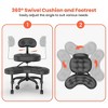 TASALON Modern Cross Legged Office Chair with Wheels - Black - 4 of 4