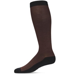 Memoi Men's Two-Tone Contrast Bamboo Blend 8-15mmHg Graduated Compression Socks - 1 of 3