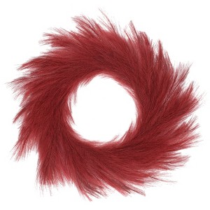 Unique Bargains Artificial Pampas Wreath for Front Door 22" - 1 of 4