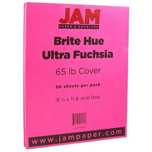 JAM Paper Brite Hue 65lb Cardstock Paper 8.5" x 11" 50pk - 1 of 4