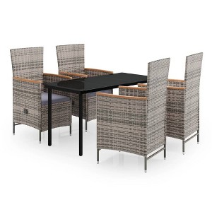 vidaXL Patio Dining Set Outdoor Dining Table and Chair Set for Garden, Multiple Sizes and Colors - 1 of 4