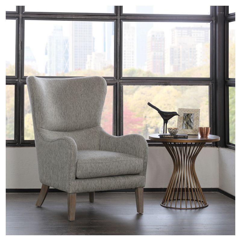 Aria Swoop Upholstered Wing Chair, 3 of 11
