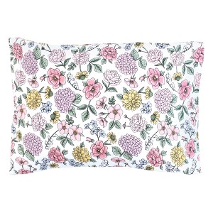 Hudson Baby Girls Cotton Toddler Pillow Case, Vintage Blossom, One Size - 1 of 2