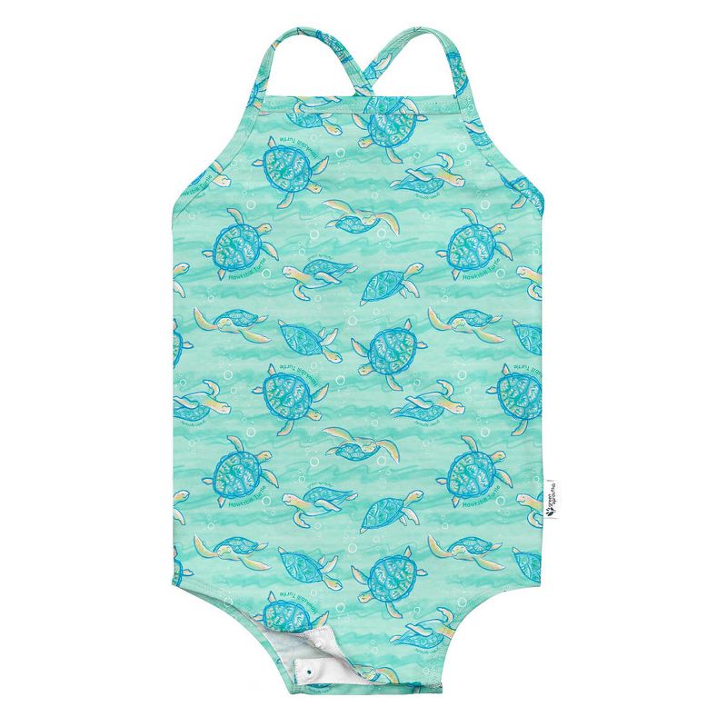 Green Sprouts Baby/Toddler Girls' Easy-Change Eco Swimsuit, 1 of 4