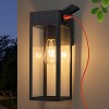 C Cattleya Black Outdoor Wall Lantern Sconce with GFCI Outlet - image 2 of 4