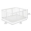 Metal Pantry Basket with Handles - Set of 2 - Matte White - 3 of 4