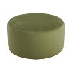 PAGED 30 Inch Velvet Fabric Ottoman, Modern Round Vanity Chair Footrest Ottoman Side Table with Supportive Foam for Living Room, Bedroom - 2 of 4