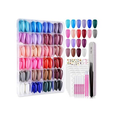 LOVELAY CREATIONS 720 Pieces Short Fake Nails