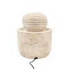 7" x 8" Abeline Floral White Glaze Stoneware Antique Plug-In Decorative Tabletop Water Fountain - 4 of 4