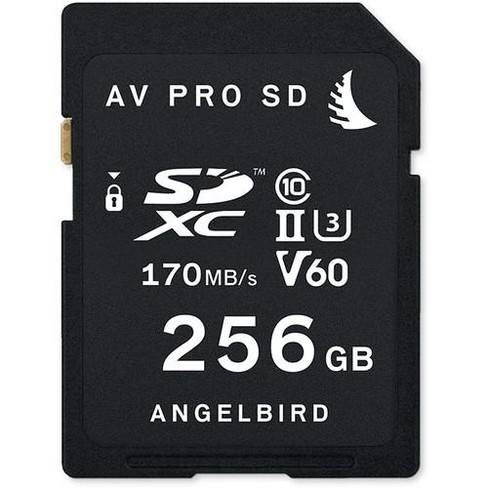 Angelbird Av Pro Sd 256gb Uhs Ii V60 Sdxc U3 Class 10 Memory Card