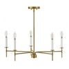 Lark Hux 5 - Light Chandelier in  Lacquered Brass - 4 of 4