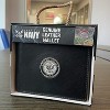 Officially Licensed "US NAVY" Medallion Genuine Leather Classic Handmade Wallet - Bifold Black - 2 of 3