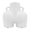 Sagebrook Home 6" Half Body Vase - Contemporary Abstract White Ceramic Body Shaped Flower Vase - Unique Decorative Table Accent For Home or Office - 4 of 4