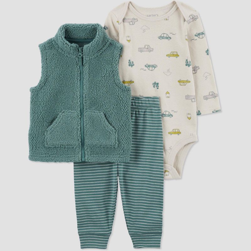 Carter&#39;s Just One You&#174;️ Baby Boys&#39; Vest &#38; Bottom Set - Green, 1 of 8