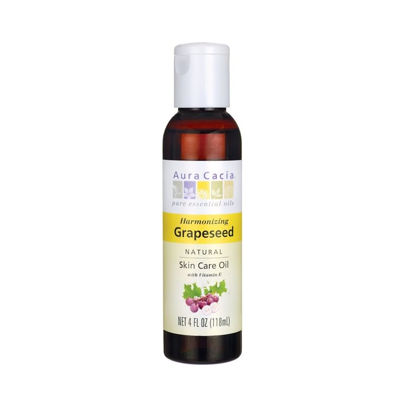Aura Cacia Natural Skin Care Oil - Harmonizing Grapeseed - 4 fluid ounces, 1 of 2