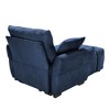 DOMETOUR Ergonomic Single Seater Sofa with Ottoman, High-Resilience Cushions, Easy Assembly Lounge Chair for Living Room, Office, Blue - 4 of 4