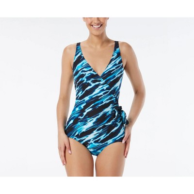 Gabar Missy Deep Sea Surplice One Piece Swimsuit, 10, Black : Target