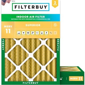 Filterbuy 22x28x4 Air Filter (2-Pack), Pleated MERV 11 Allergen Defense Replacement HVAC AC Furnace Filters (Actual Size: 22.00 x 28.00 x 3.63) - 1 of 4