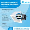 Delta Breez Elite Bathroom Exhaust Fan Energy Efficient Quiet Operation Motor with LED Indicator Light, High Speed Adjustable 80 or 110 CFM, White - 2 of 4