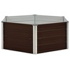 vidaXL Raised Garden Bed Brown 50.8"x50.8"x18.1" Galvanized Steel - 3 of 4