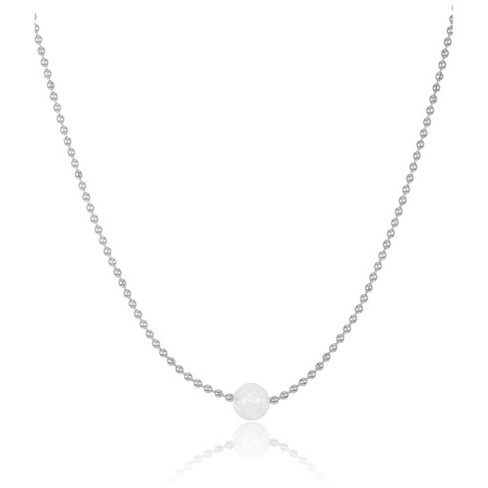 Sterling Silver With Floating Cubic Zirconia Pendant Necklace - A New Day™  Silver : Target