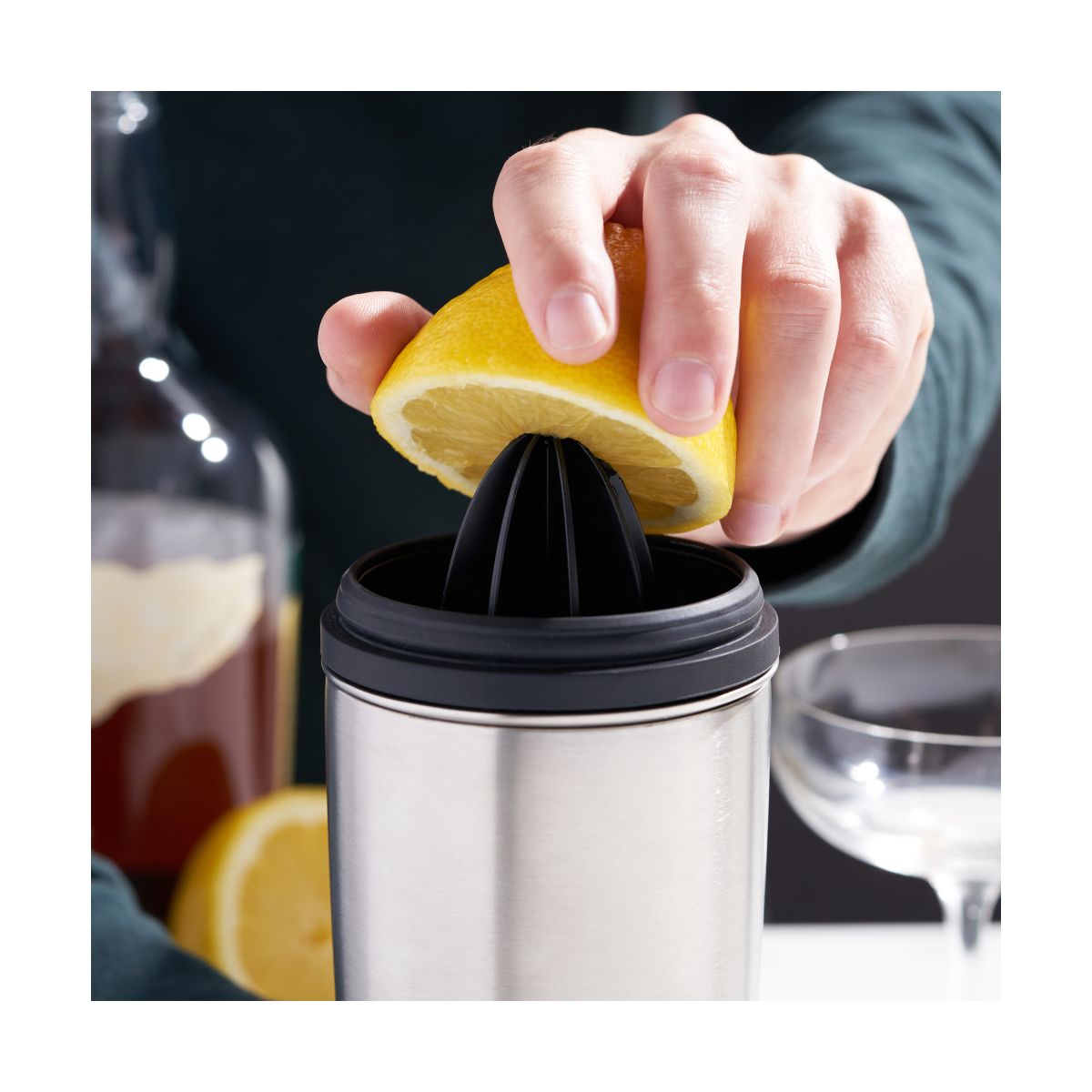 Viski Alchemi 18oz Vacuum Insulated Cocktail Shaker with Citrus Reamer, Jigger Cap, Stainless Steel with Leakproof Silicone Seal, Travel, Bar Gifts - thumbnail 8