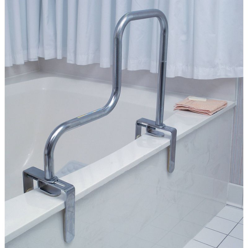 DMI Rust Resistant Grab Bar Tub and Shower Handle for Safety and Stability Chrome - HealthSmart, 3 of 6