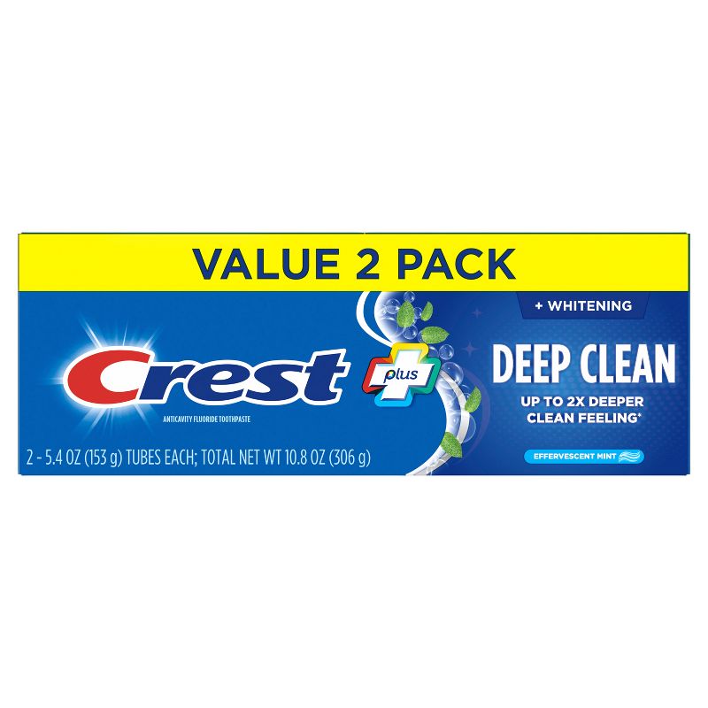 Crest + Deep Clean Complete Whitening Toothpaste Effervescent Mint - 5.4oz, 3 of 10
