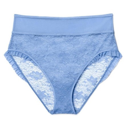 Adore Me Women's Maddie High Waisted Panty XL / Hydrangea Blue.