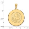 Black Bow Jewelry 10k Yellow Gold Florida State Seminoles NCAA Extra Large Pendant - 2 of 3