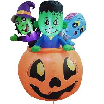 Joiedomi 5 ft Three Characters on Pumpkin Inflatable