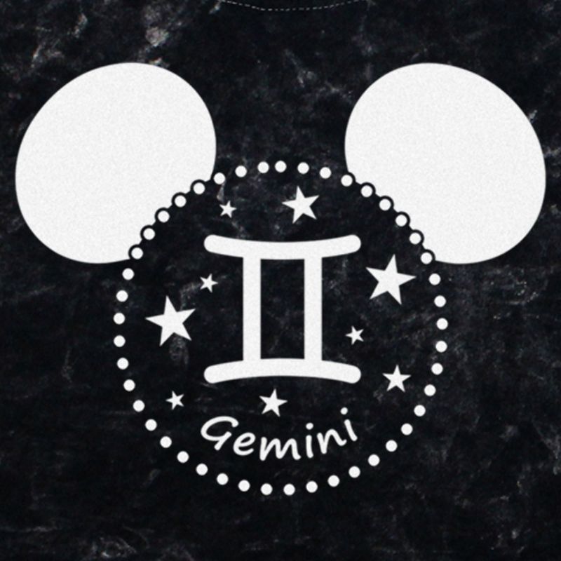 Junior's Women Mickey & Friends Gemini Mousey Silhouette T-Shirt, 2 of 5