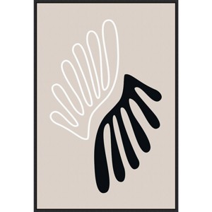 23" x 33" The Leaf I by Design Fabrikken Framed Canvas Wall Art Print - Amanti Art: Modern Decor, Hand-Stretched - 1 of 4