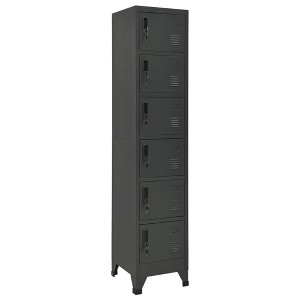 VidaXL Locker Cabinet Anthracite 15 in.x15.7 in.x70.9 in. Steel - 1 of 4