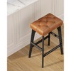VASAGLE Bar Stools Set of 2, Counter Height Bar Stools, Kitchen Counter Stools with Wooden Legs, PU Leather Barstools - 3 of 4