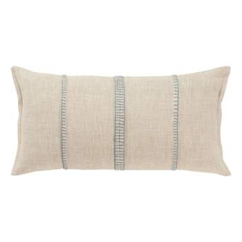 14x20 Oversize Monogram Lumbar Throw Pillow Cover Blue - Rizzy Home :  Target