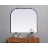 Elegant Lighting Metal Frame Arch Mirror 40x38 Inch in Black - 4 of 4