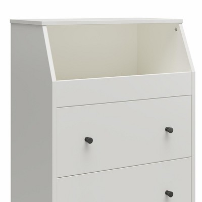 White Laminated Freestanding 3 Drawer Dresser