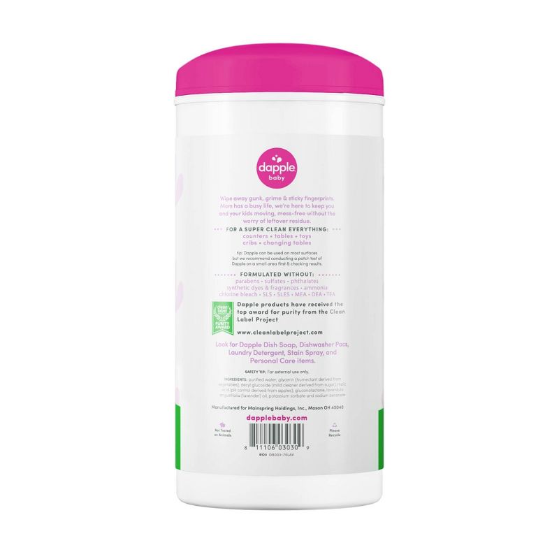 Dapple All Purpose Lavender Cleaning Wipes - 75ct, 3 of 10