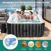 DoCred Inflatable Hot Tub with Air Jets, Heater Pump & Insulated Cover – Available in 2–4 or 4–6 Person Sizes, Round or Square Design - 3 of 4