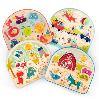 Wooden peg puzzles store for toddlers