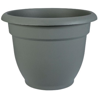 Ariana Thyme Green Resin Bell Planter for Indoor & Outdoor, 10.2" H x 12" D