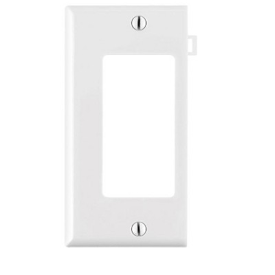Leviton White 1 gang Thermoplastic Nylon Decorator Sectional End Wall Plate 1 pk