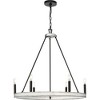 Progress Lighting Galloway 6-Light Chandelier, Matte Black, No Shade - 3 of 4
