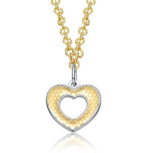 Guili Harmony Hearts Open Pendant Necklace – Beautiful, Elegant Design Featuring Intertwined Hearts, Symbolizing Love, Unity, and Timeless Connection. - 1 of 2