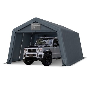 Captiva Designs Outdoor Portable Storage Shelter - Choose Between Two Spacious Garage Tents with Roll-Up Zipper Doors - 1 of 4