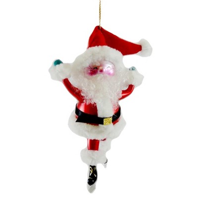 Italian Ornaments 6.0 Inch Skating Santa Ornament Italian Skates Tree Ornaments