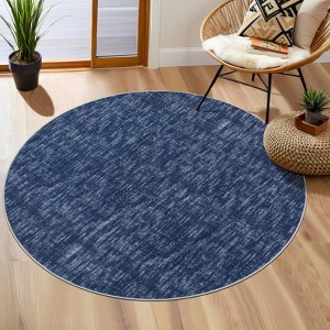 Washable Modern Solid Non Slip Area Rugs for Bedroom Living Room, Low Pile Soft Carpet for Home Office - 1 of 4
