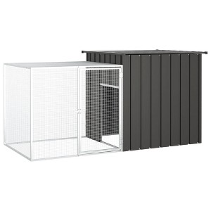 vidaXL Rabbit Cage Anthracite Galvanized steel 78.7x35.8x39.4 in - 1 of 4