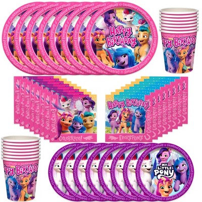 Treasures Gifted My Little Pony Party Tableware Classic Set for 16 Guests